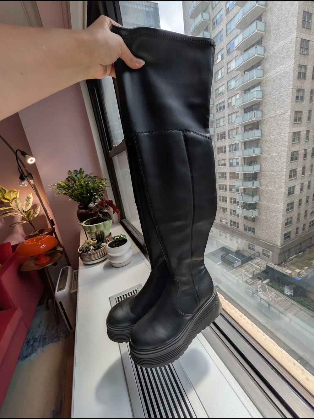 Nine West Black Vegan Leather Ankle Boots with Zip
